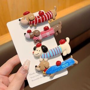 Colorful Dog Hair Clips Set